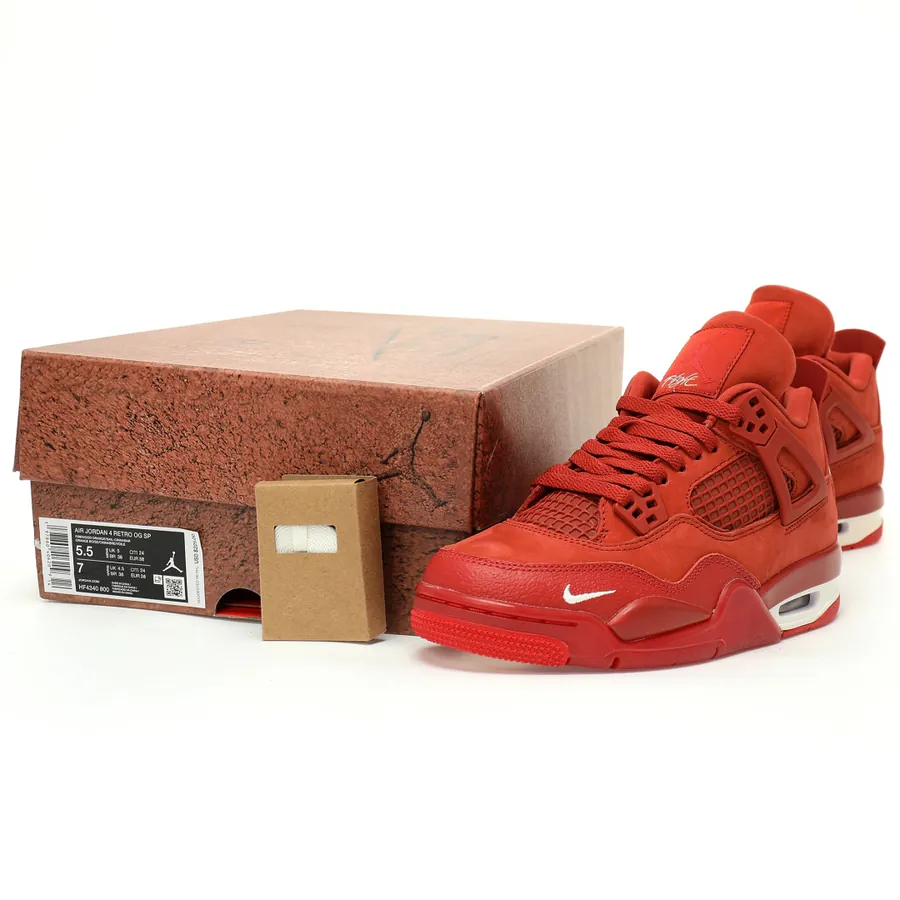 Nigel Syester x Air 4 'Firewood Orange' Retro Basketball Shoe