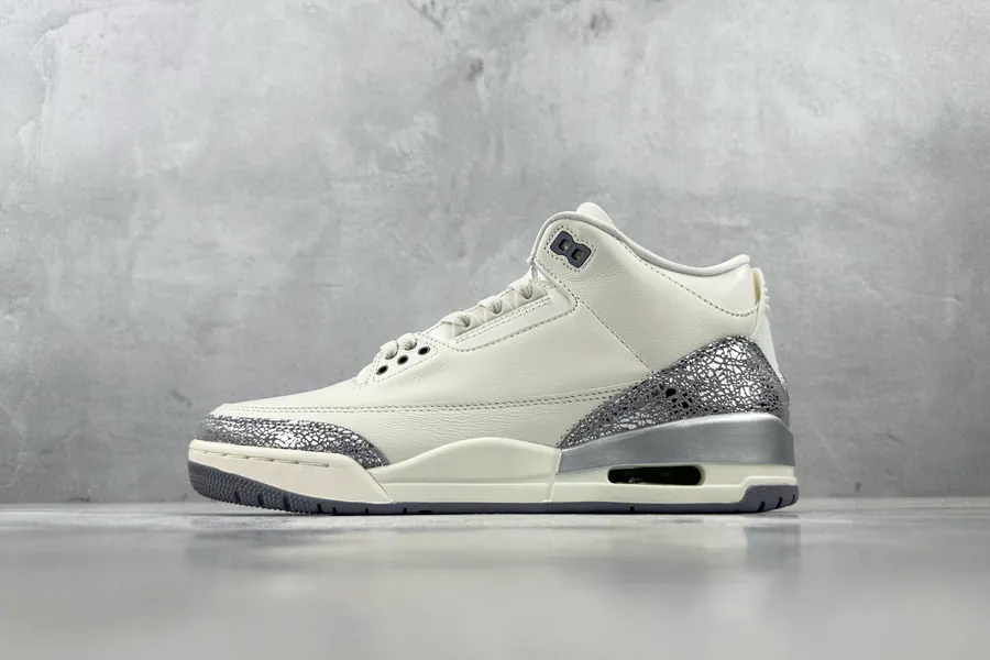 Jordan Air Jordan 3 'Sai' in White and Gray