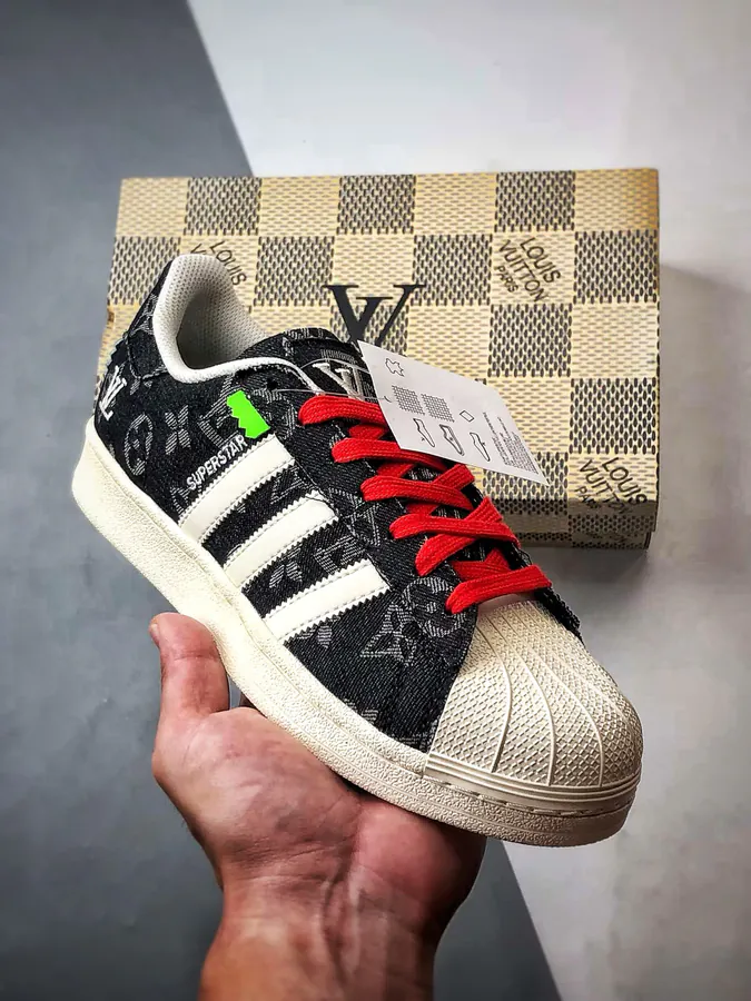 LV x AD Originals Superstar Black and White Calfskin Bucket Bag