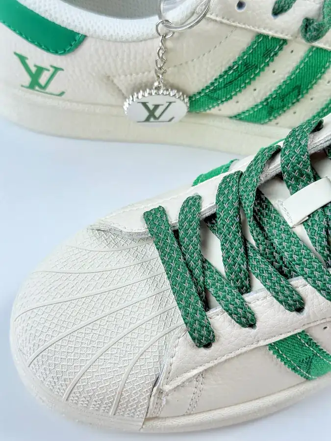 AD Originals Superstar x Louis Vuitton White and Green Starry