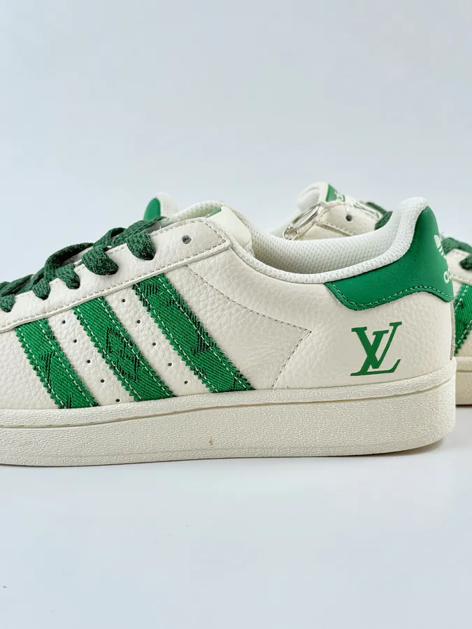 AD Originals Superstar x Louis Vuitton White and Green Starry