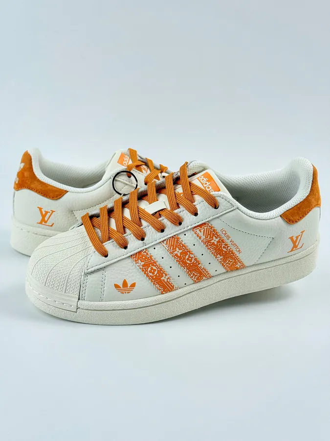 AD Originals Superstar x Louis Vuitton White Orange
