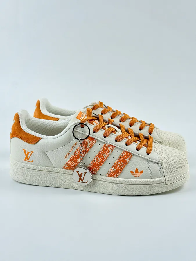 AD Originals Superstar x Louis Vuitton White Orange