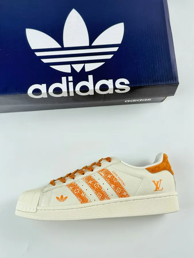 AD Originals Superstar x Louis Vuitton White Orange