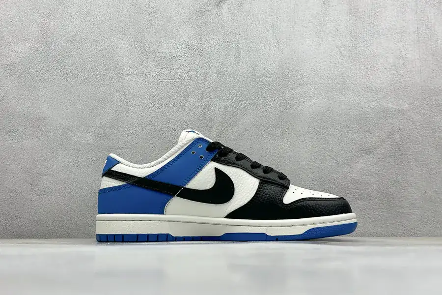 Nike SB Dunk Low x Fragment Design White Black Blue Swoosh