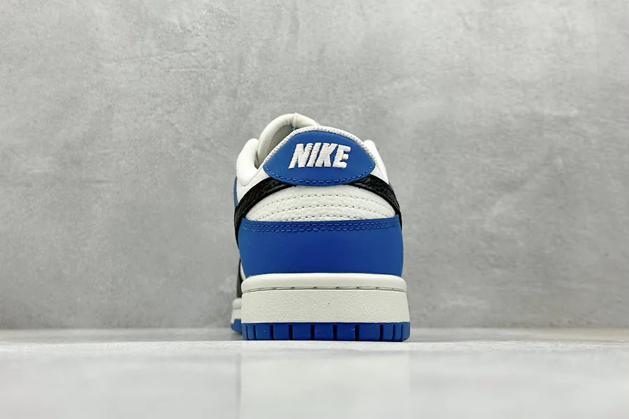 Nike SB Dunk Low x Fragment Design White Black Blue Swoosh