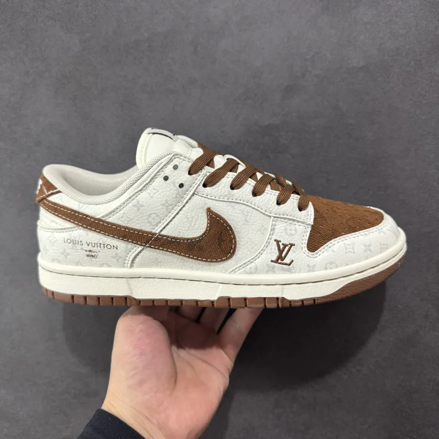 Nike SB Dunk Low LV Collaboration Coffee Calfskin