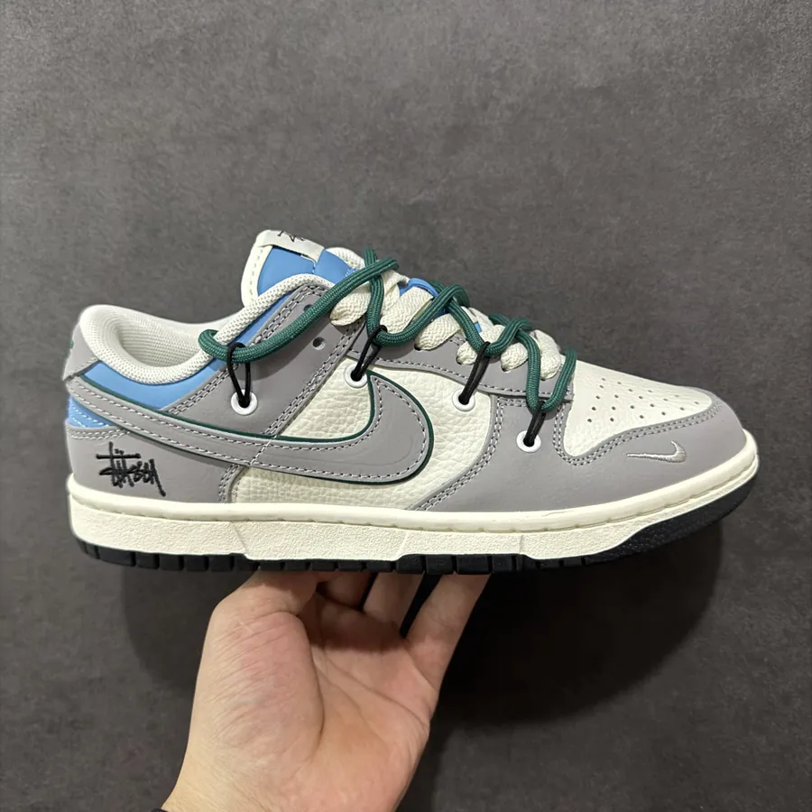 Nike SB Dunk Low x Stussy Grey White with SSS Version
