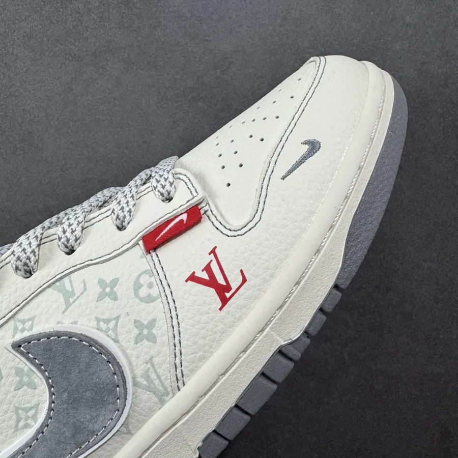 Nike SB Dunk Low LV Custom Edition Red Sole with Gray Outsole