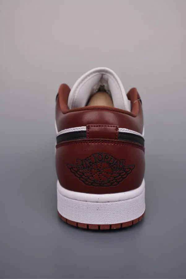 AJ1 Original Low Sneaker in White Red Black