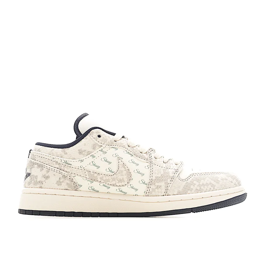 Air 1 Low 1 Gray Snake Pattern Custom Edition