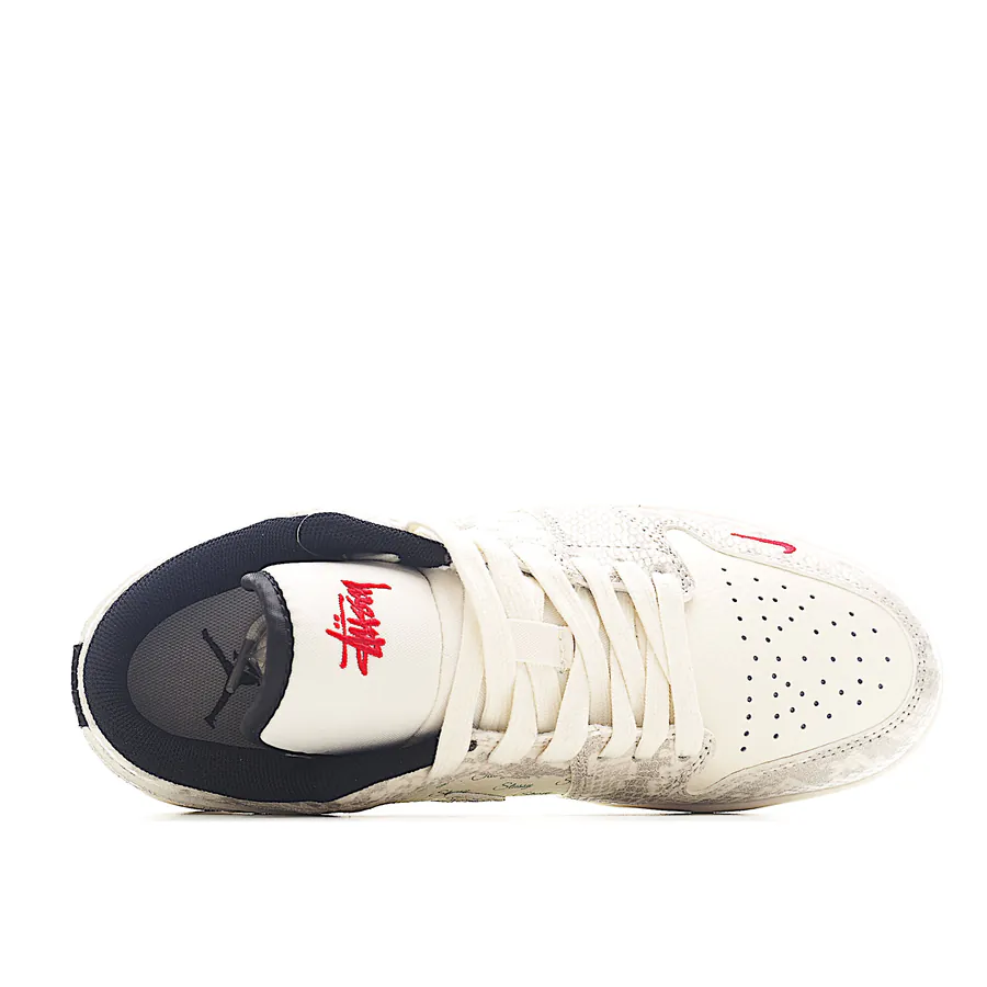 Air 1 Low 1 Gray Snake Pattern Custom Edition