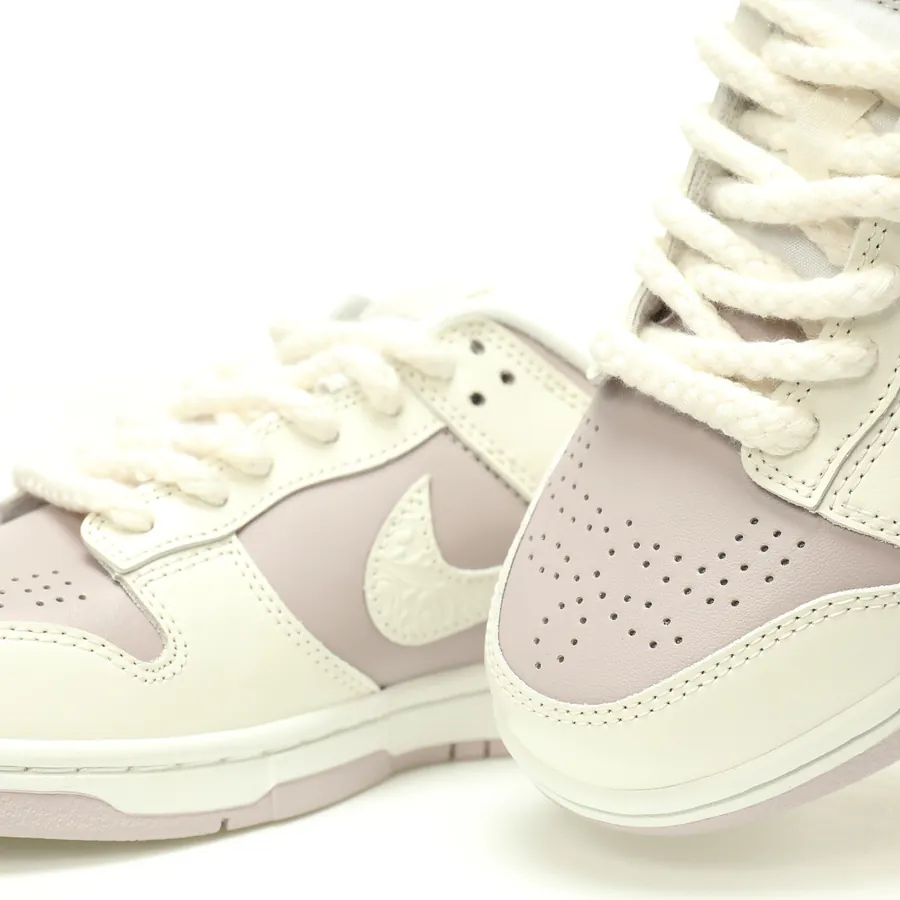 Nike SB Dunk Low Platinum Violet Narrow Toe, EVA Insole, Grained Calfskin