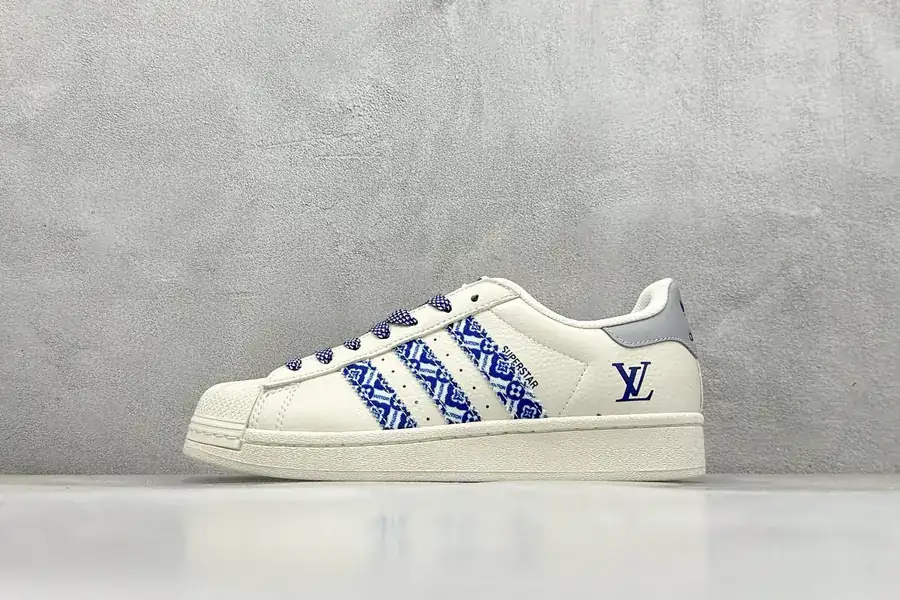 AD Originals Superstar x Louis Vuitton White Blue Bucket Bag
