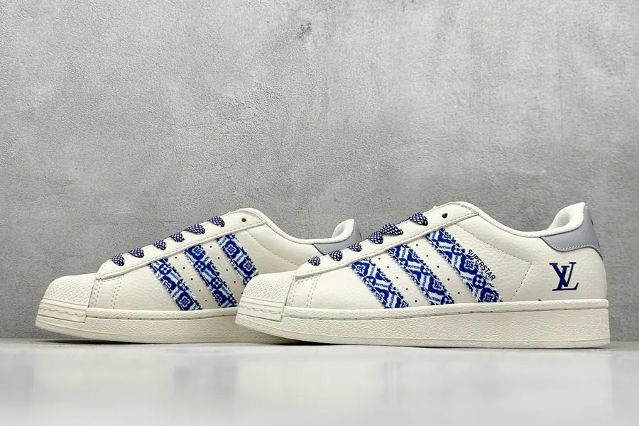 AD Originals Superstar x Louis Vuitton White Blue Bucket Bag
