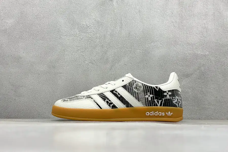 SC Version AD SAMBA OG x Louis Vuitton White and Black Sneakers