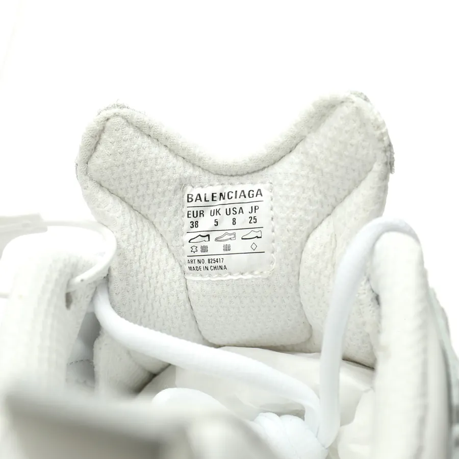 BALENCIAGA Monday Sneaker Vintage Style, White Black Distressed