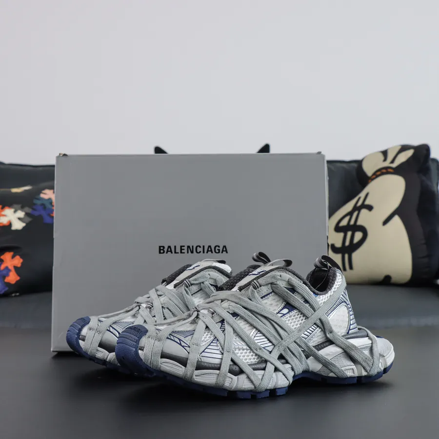 Balenciaga Paris 3XL Buckle Design Grey Blue