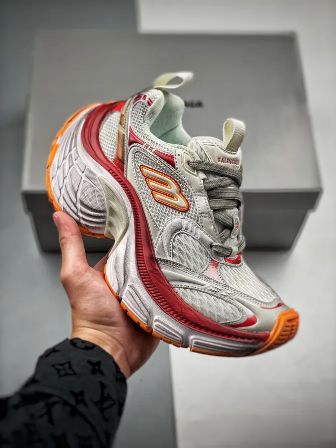 Balenciaga Paris 10XL White Orange Bucket Shoe