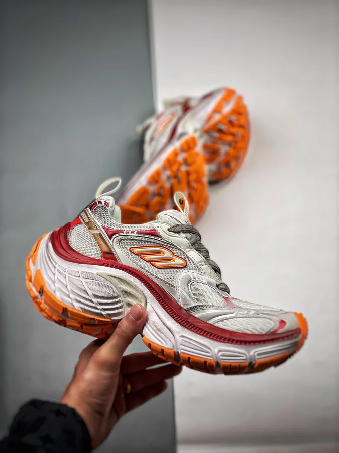 Balenciaga Paris 10XL White Orange Bucket Shoe