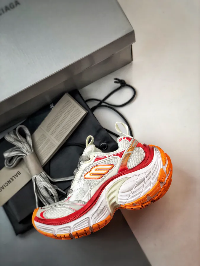 Balenciaga Paris 10XL White Red Orange