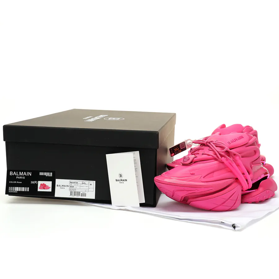 BALMAIN Unicorn Low Sneakers Fire Pink