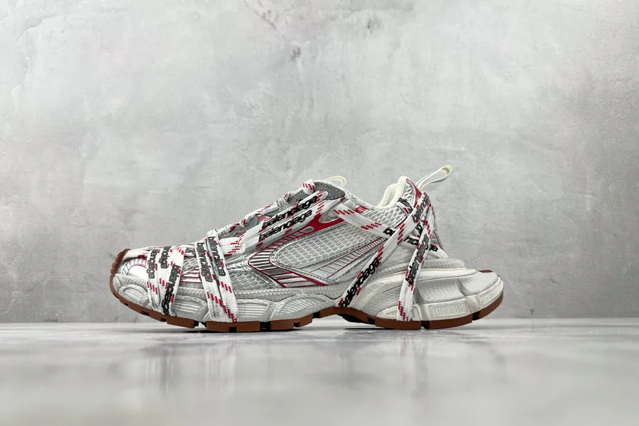 Balenciaga Paris 3XL Bucket Bag with White and Red Straps