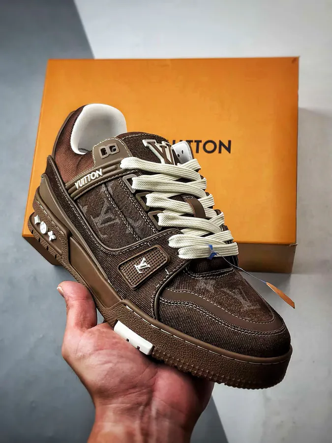 LV Trainer Series Sneakers Coffee Brown Calfskin