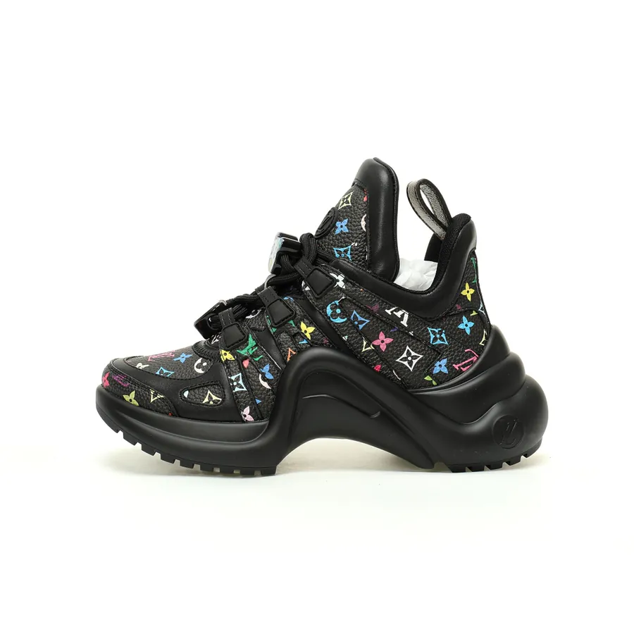 Louis Vuitton Archlight Sneakers Monogram Denim & Leather Trim, Large Size