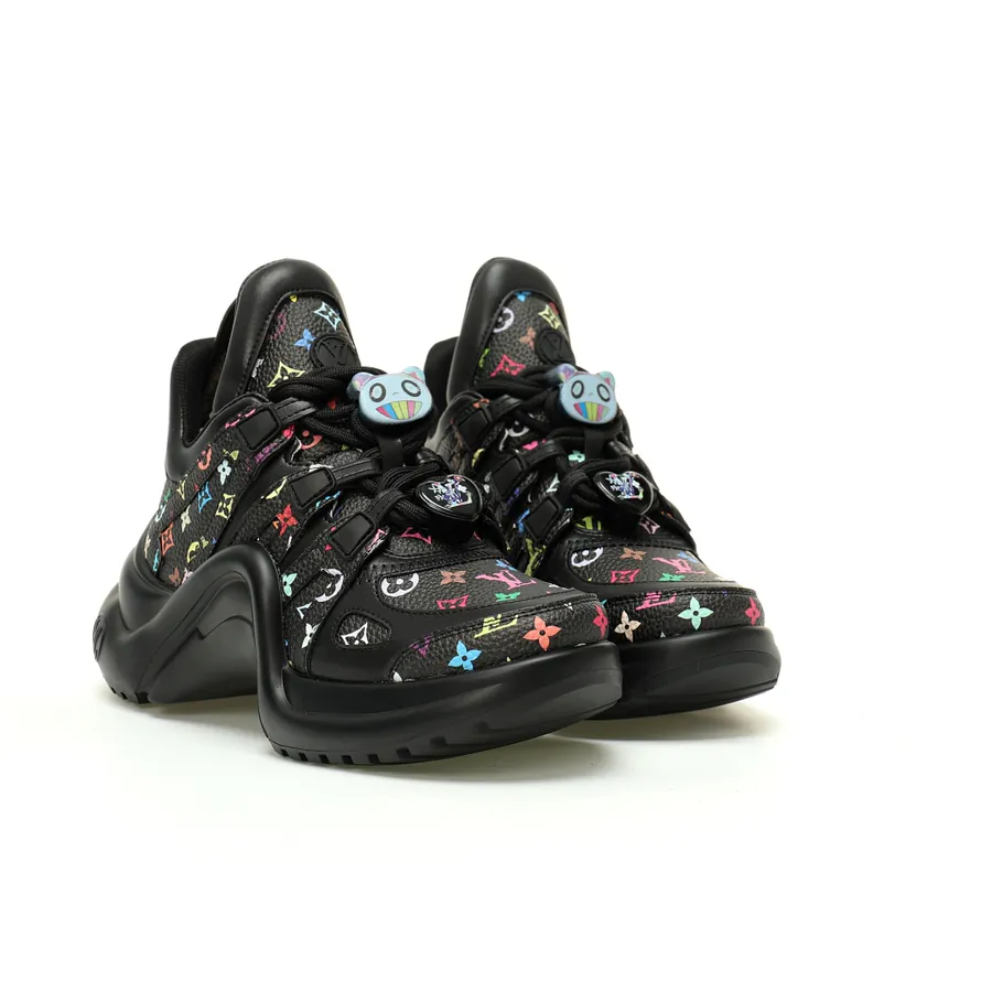 Louis Vuitton Archlight Sneakers Monogram Denim & Leather Trim, Large Size