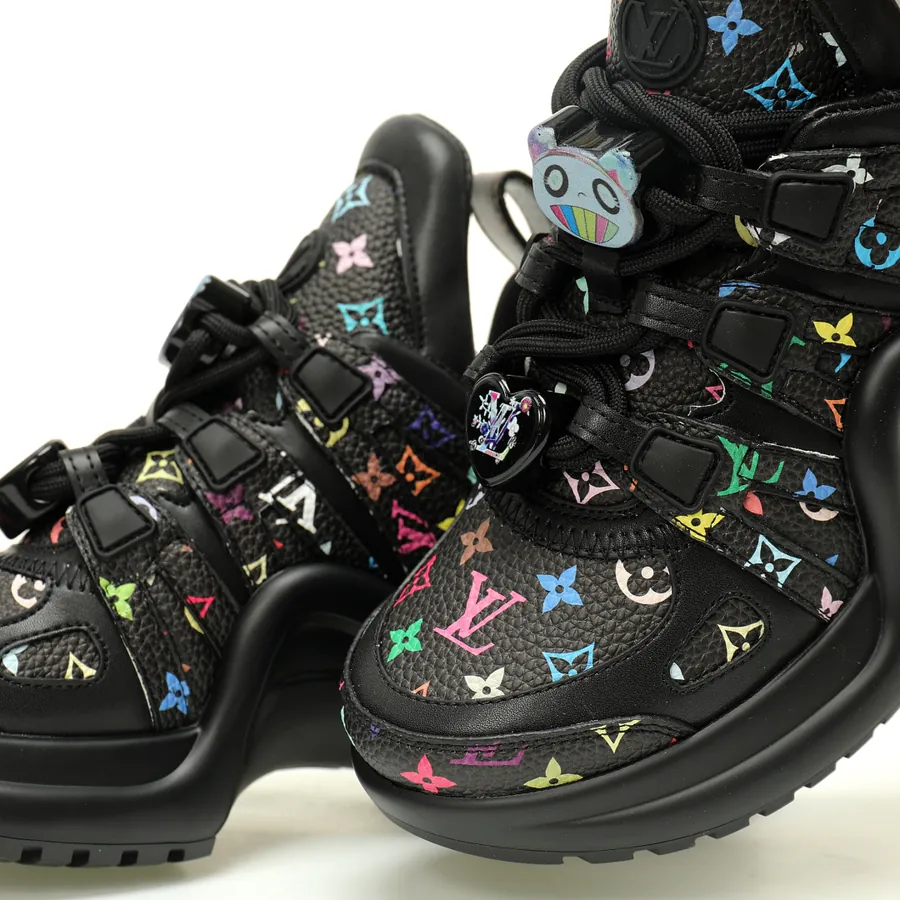 Louis Vuitton Archlight Sneakers Monogram Denim & Leather Trim, Large Size
