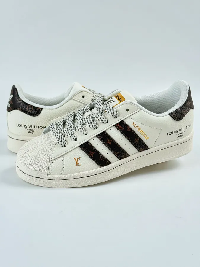 AD Originals Superstar x Louis Vuitton White Brown Starry