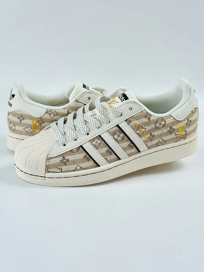 AD Originals Superstar x Louis Vuitton White and Yellow Starburst