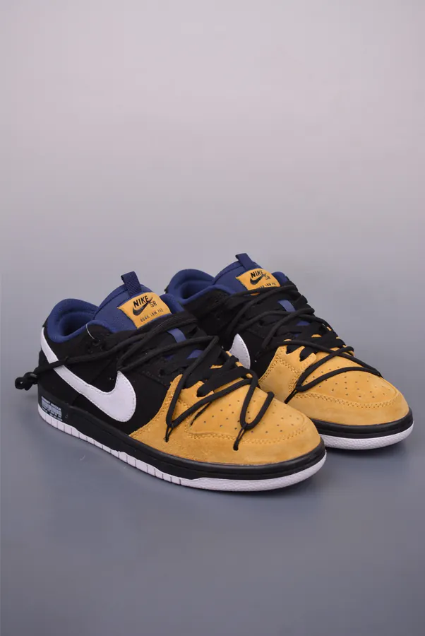 Nike SB Dunk Low Black and Yellow Canvas