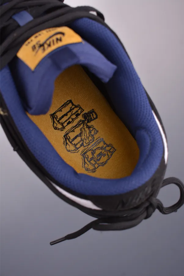 Nike SB Dunk Low Black and Yellow Canvas