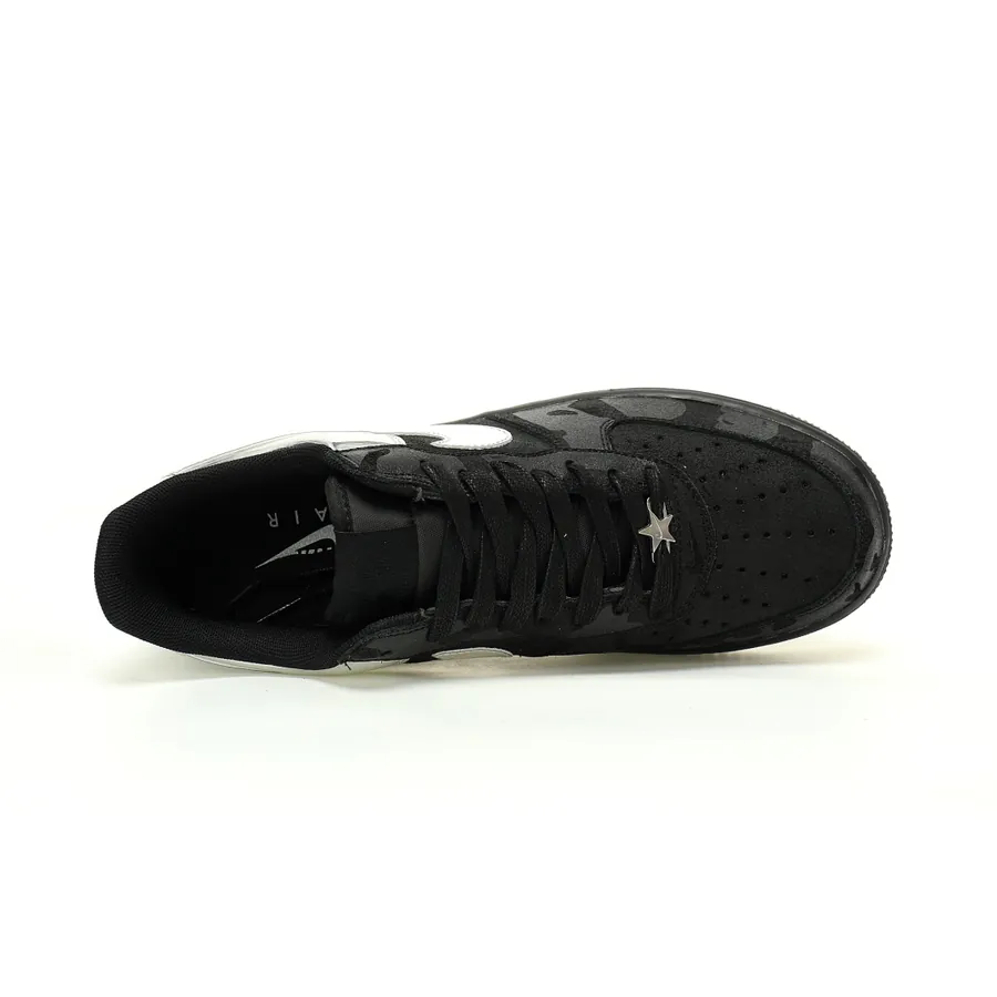 Air Force 107 Low 'Black Metallic Sier' Low Top Sneaker