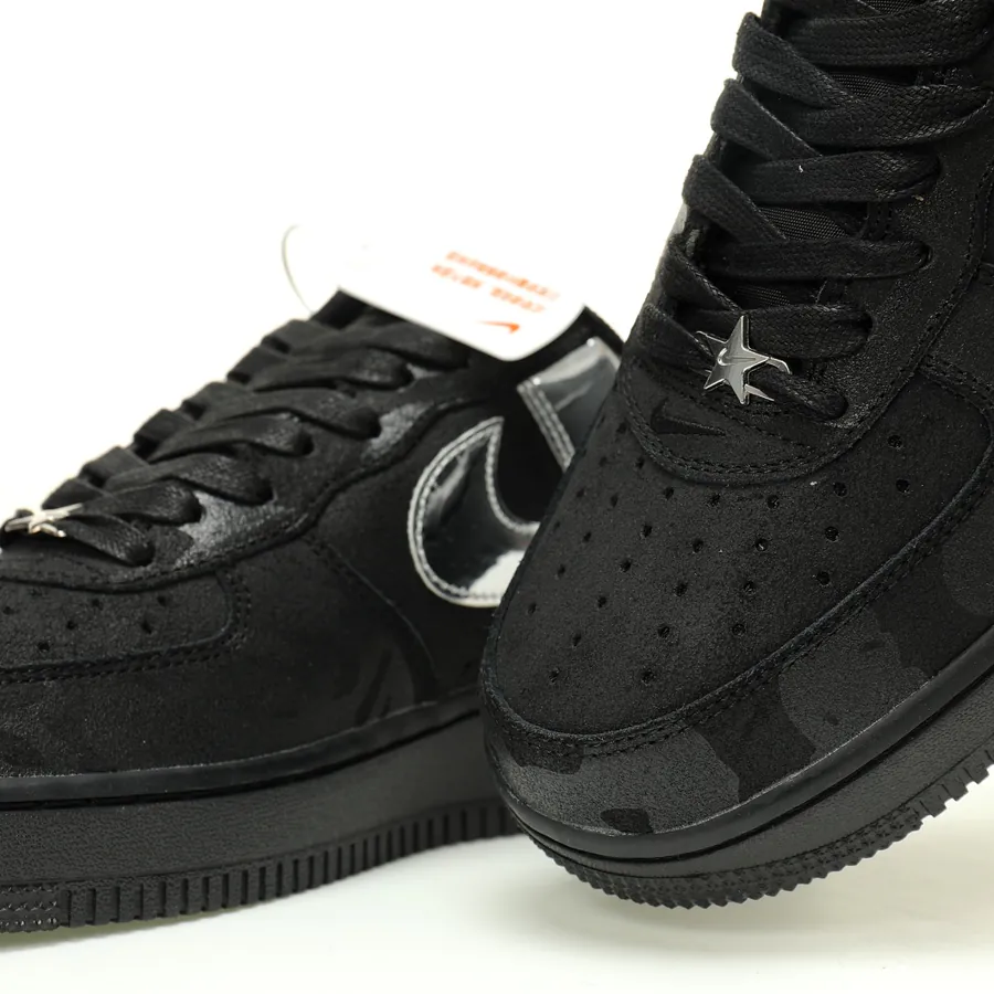 Air Force 107 Low 'Black Metallic Sier' Low Top Sneaker