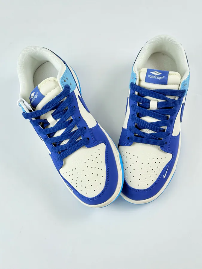 Nike SB Dunk Low x Balenciaga Blue and White Logo