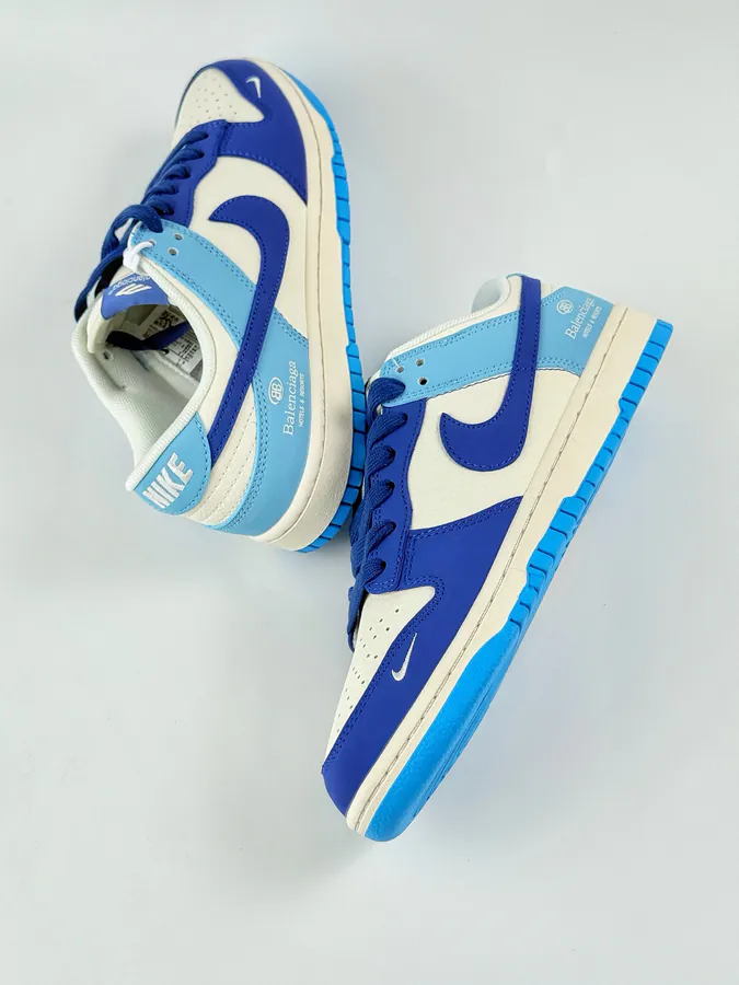 Nike SB Dunk Low x Balenciaga Blue and White Logo