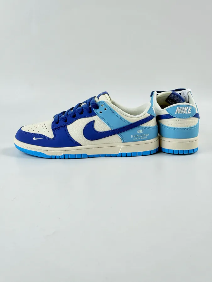 Nike SB Dunk Low x Balenciaga Blue and White Logo
