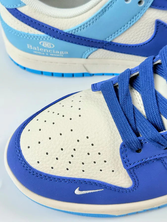 Nike SB Dunk Low x Balenciaga Blue and White Logo