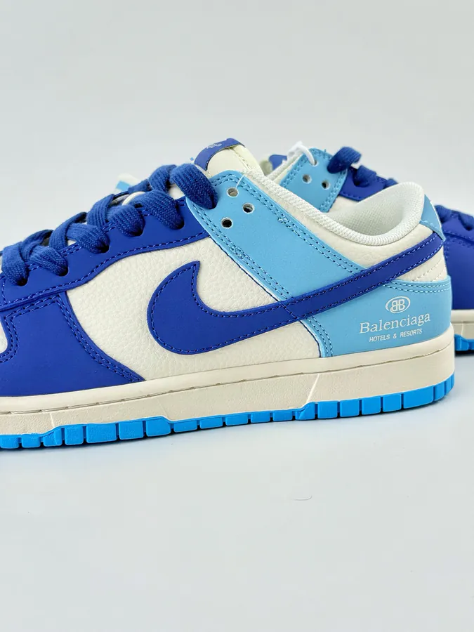 Nike SB Dunk Low x Balenciaga Blue and White Logo