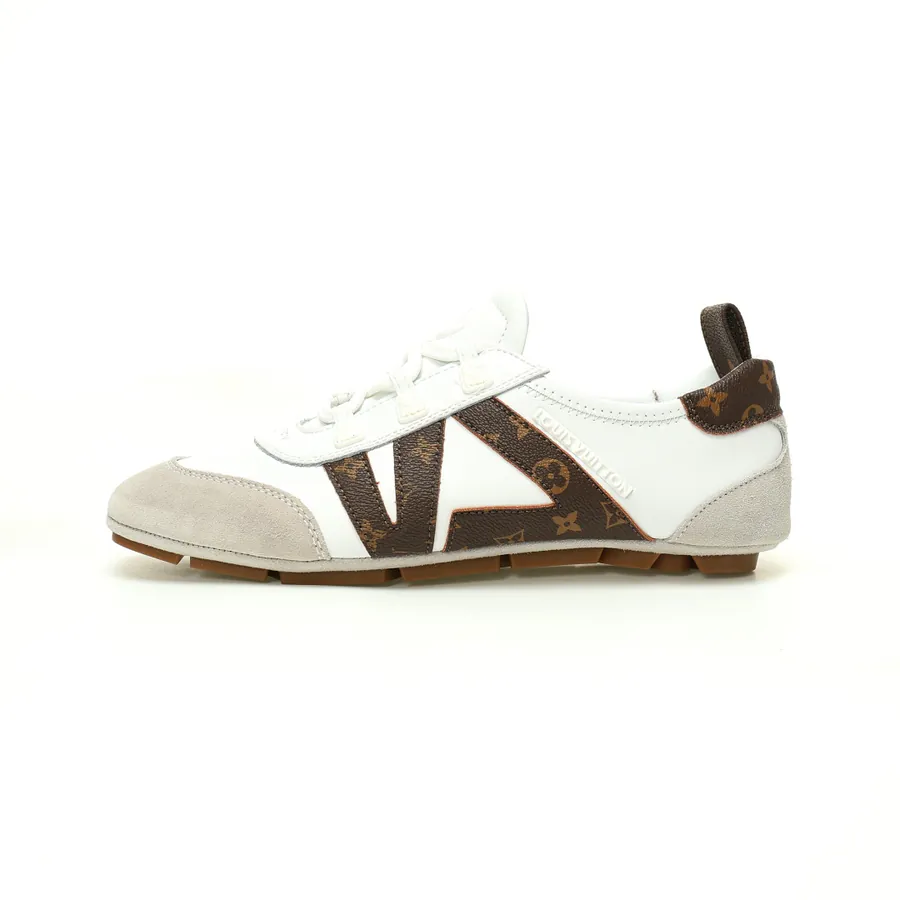 Louis Vuitton Sneakerina Ballet Low Top Sneaker with White and Brown Monogram