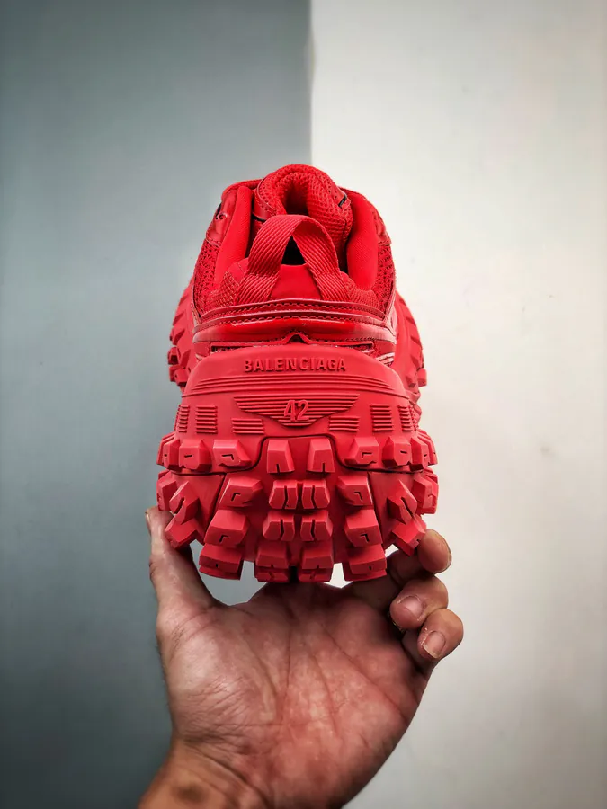 Balenciaga Defender Rubber Platform Sneakers Red