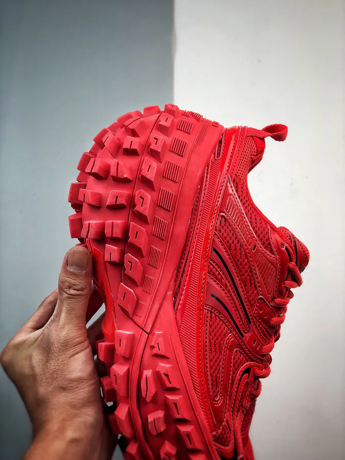 Balenciaga Defender Rubber Platform Sneakers Red