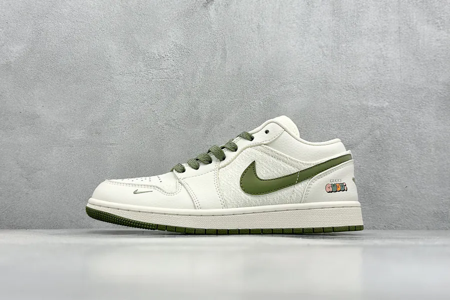 CX Exclusive X Version Company Air 1 Low 1 Qiao1 Collaboration Mint Green Knit