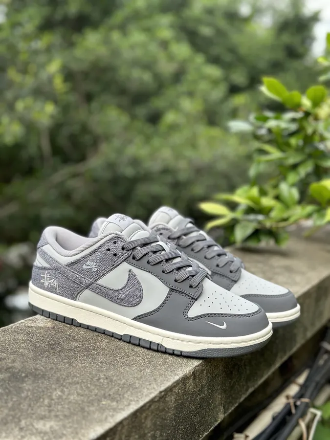 Nike SB Dunk Low Stussy Collaboration Denim Grey
