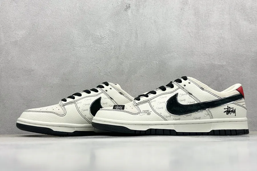 OG Version XC Nike SB Dunk Low x Stussy White Black Red