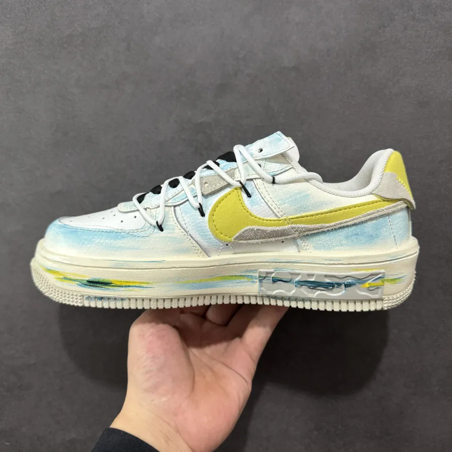 Nike Air Force 107 Low Y B Stars Hand Painted Graffiti Sneaker