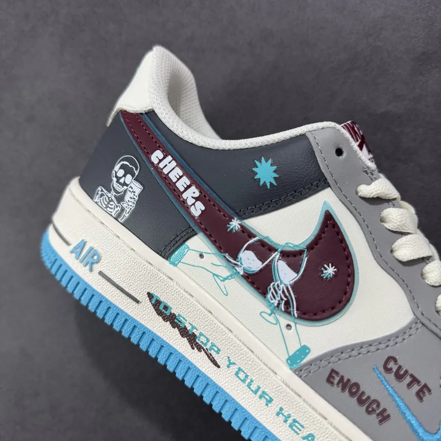 Nike Air Force 1 Stop Drinking Custom Low Top Sneakers